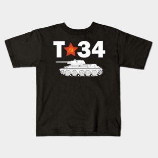 For the export of tanks! T-34-76 model 1941 (Battle of Moscow) Kids T-Shirt